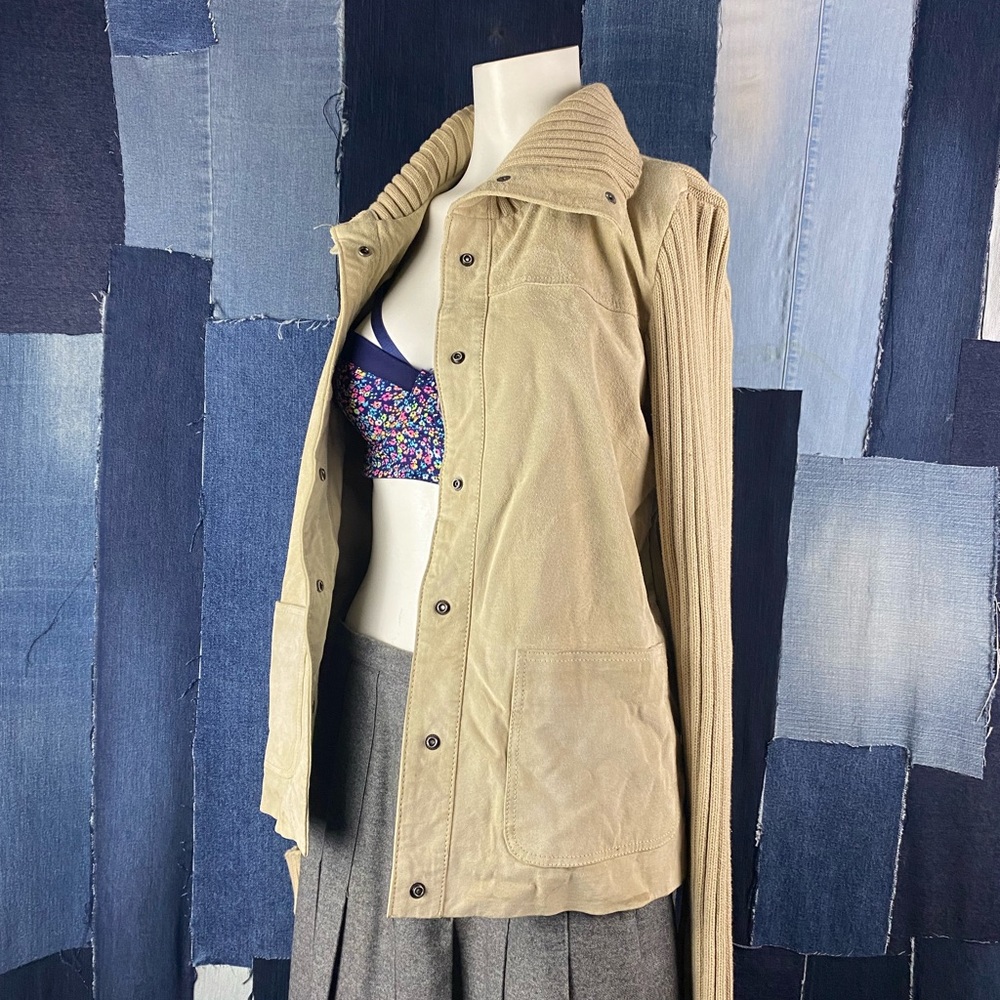 Vintage Lady Hathaway Suede /Knit Jacket Sz M